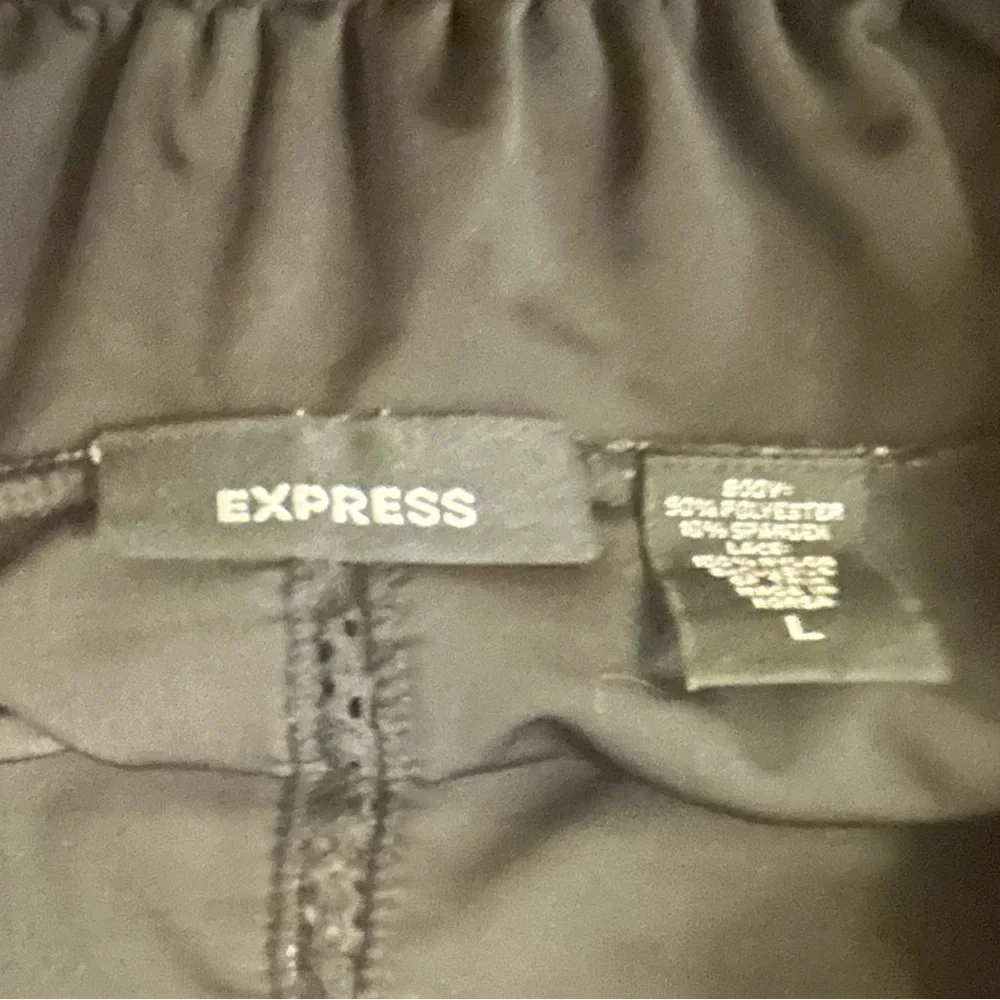 Express Black Velvet Camisole with Ruffle Straps, Lace and ribbon - Picture 13 of 13